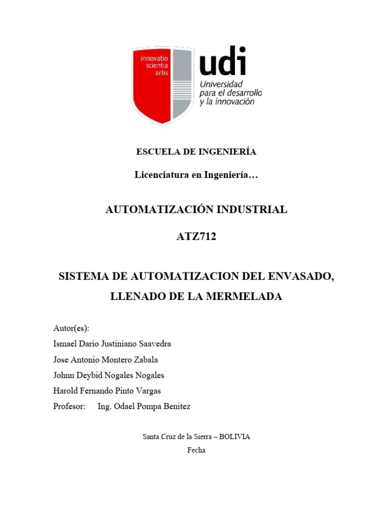 Proyecto Automatizacion Final | PDF | Controlador Lógico Programable | Automatización