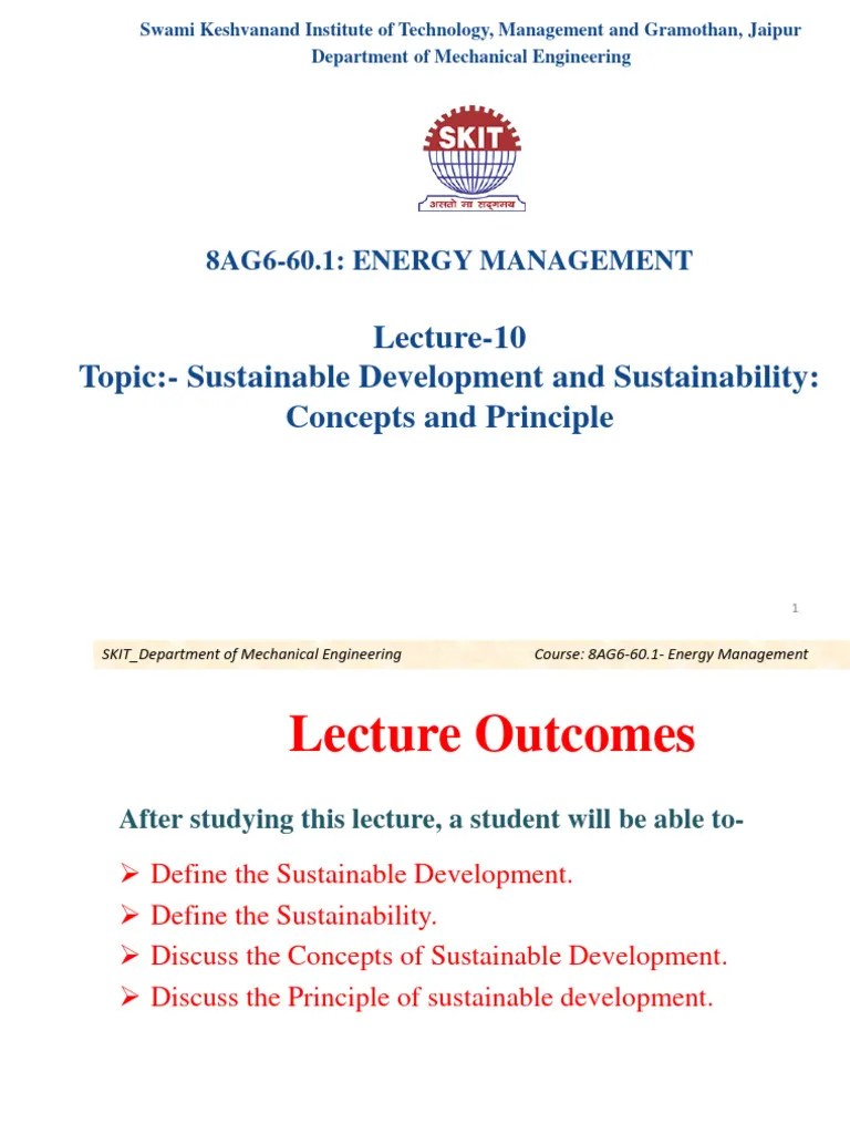 L10 Sustainable Development And Sustainability Concepts And Principle ...