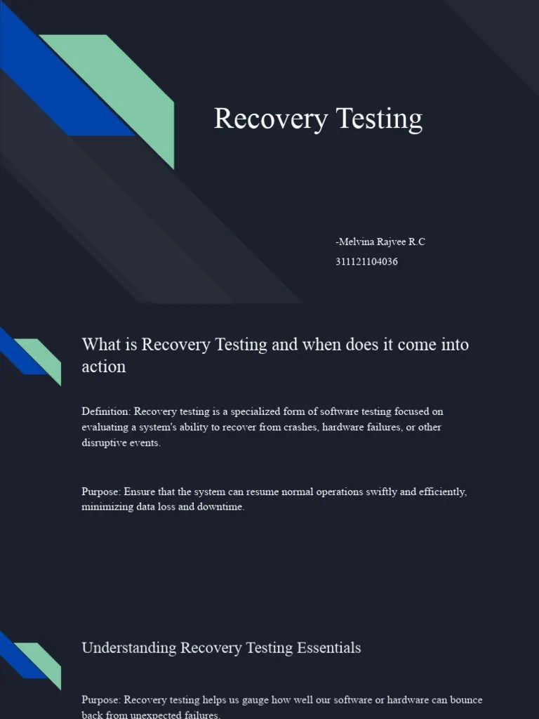 Recovery Testing | PDF | Reliability Engineering | Banks