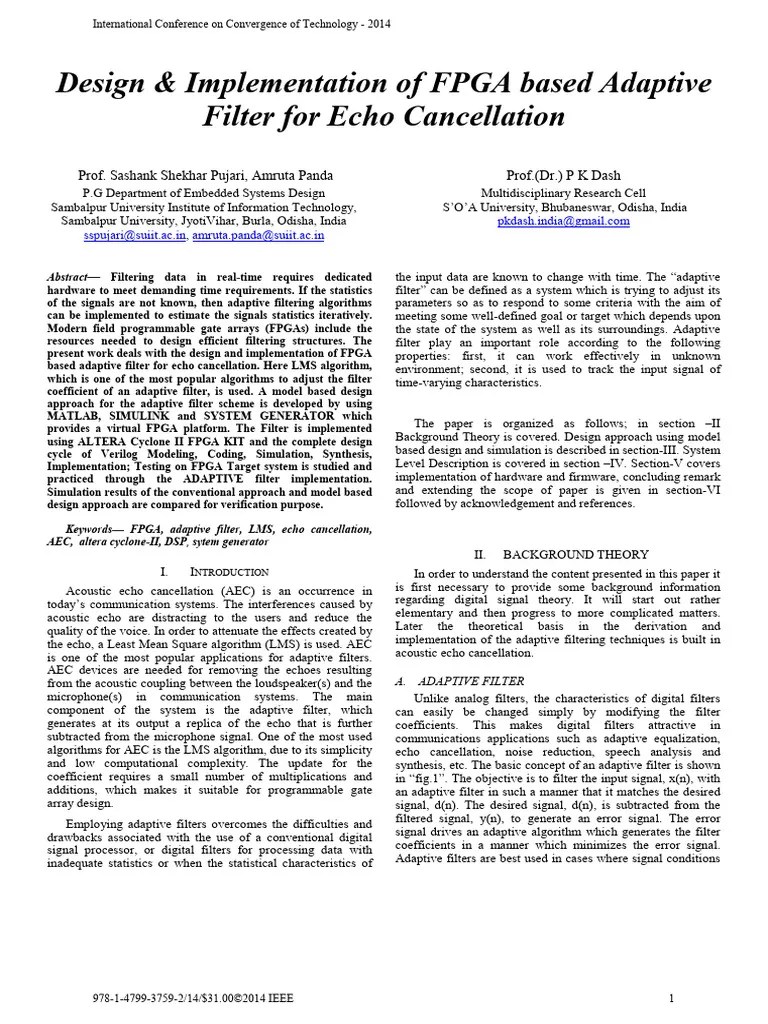 Design And Implementation Of FPGA Based | PDF | Field Programmable Gate ...