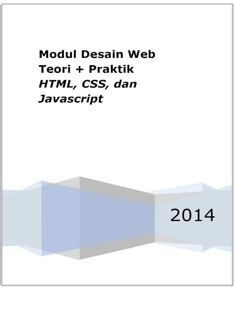 Modul Desain Web Teori + Praktik HTML, CSS, Dan Javascript - PDF ...