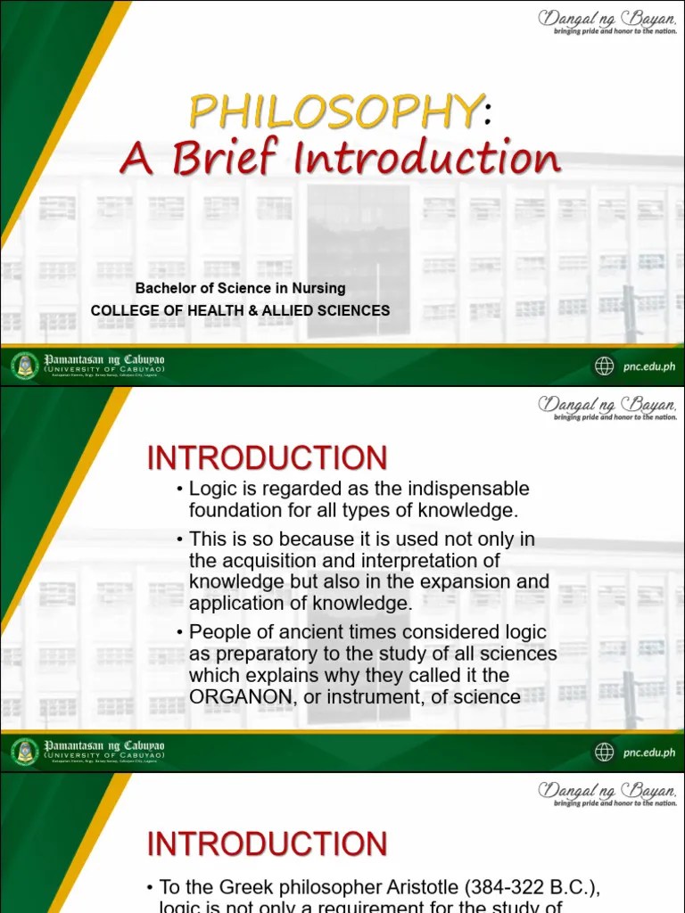 LOG101 Week 1 PPT Philosophy A Brief Introduction (20240301111057 ...
