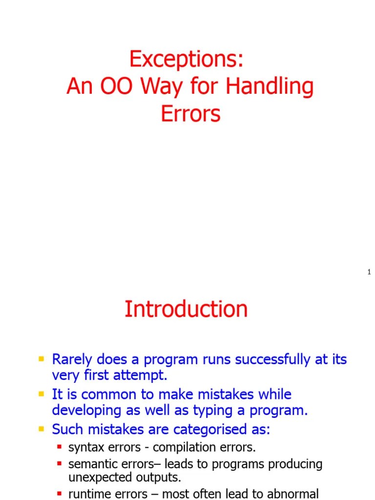 Unit 3 - Exception Handling | PDF | Parameter (Computer Programming ...