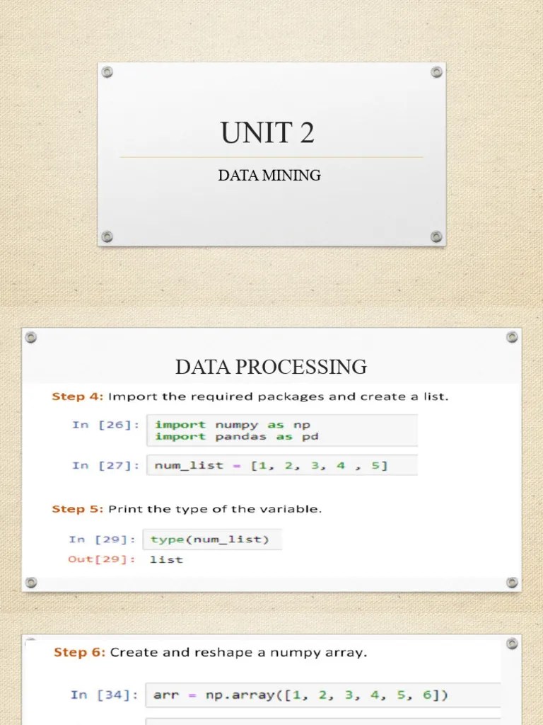 Unit 2 Data Mining | PDF | Data | Databases