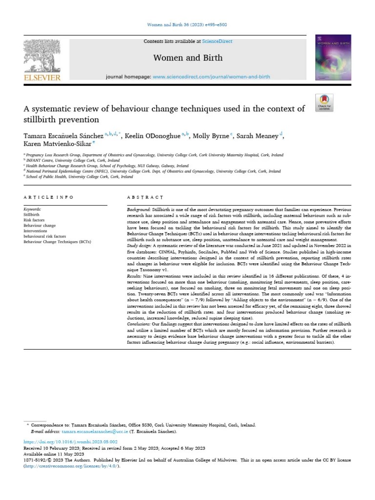 A Systematic Review Of Behaviour Change Techniques Use | PDF ...