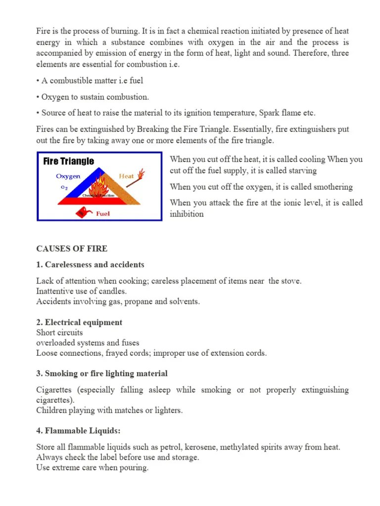 Fire Safety | PDF | Combustion | Fires