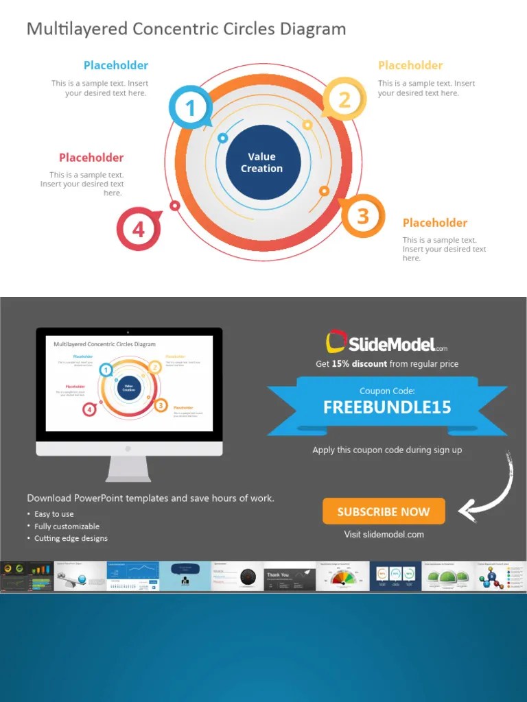 FF0489 01 Multilayered Concentric Circles Diagram Slide Template 16x9 1 ...
