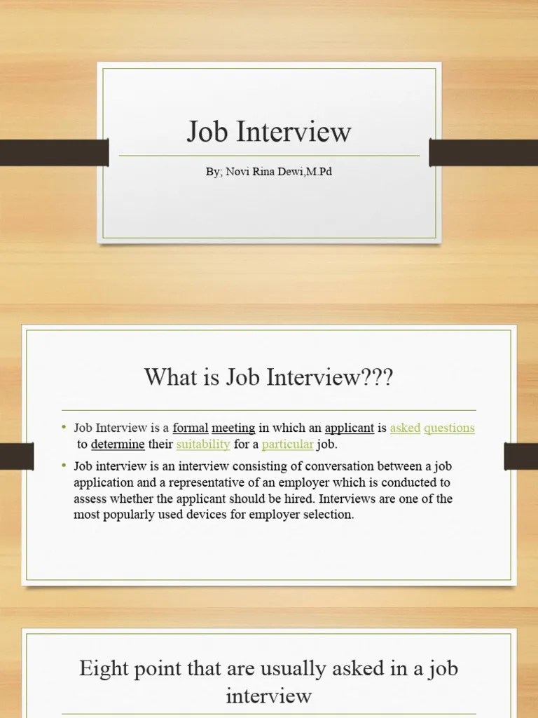 Materi Job Interview | PDF | Job Interview | Social Psychology