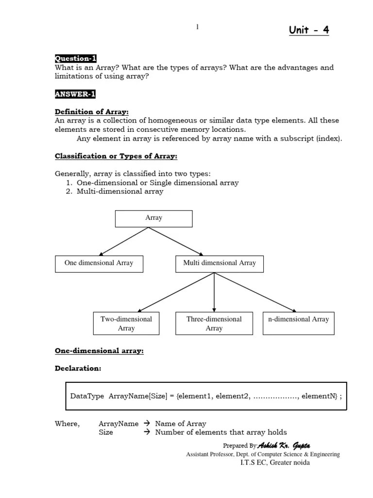 Computer Science Unit-4 Sem 1 | PDF | Algorithms | Computer Data