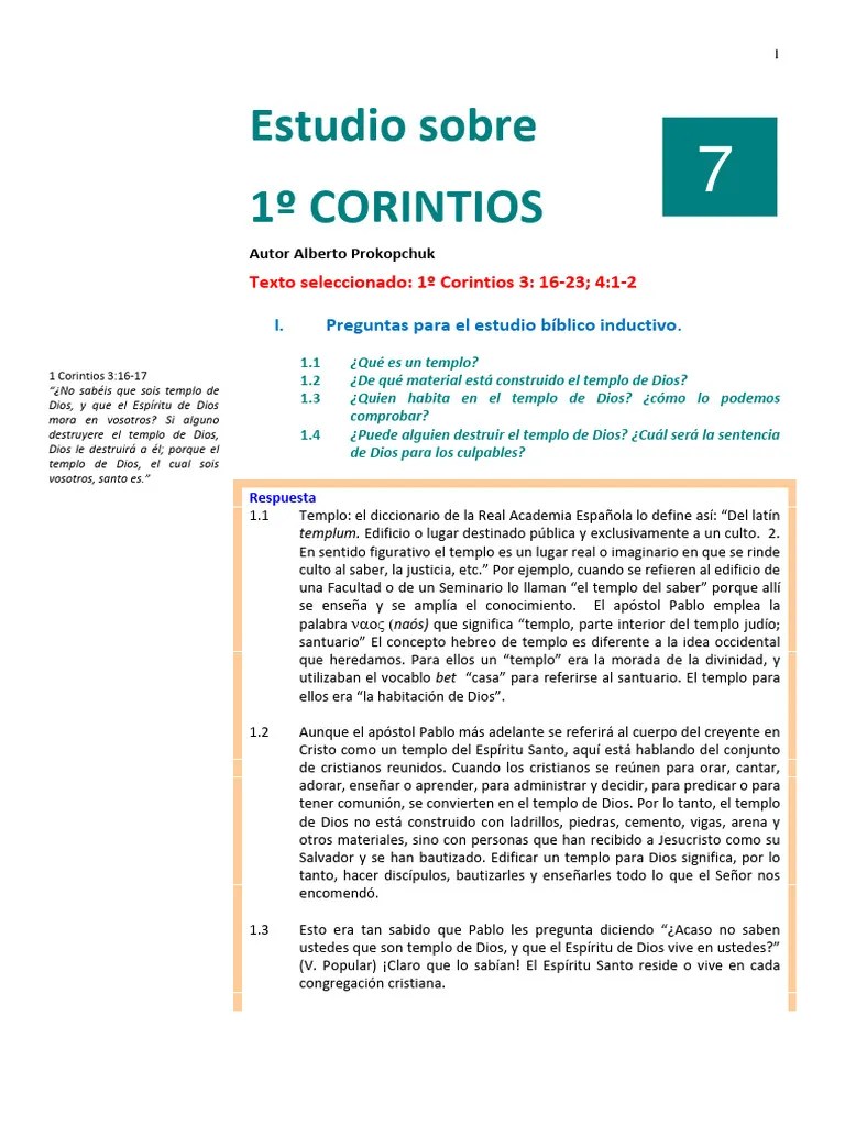 1_Corintios_07 | PDF | Cristo (título) | Templo
