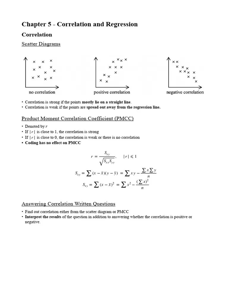Chapter 5 - Correlation And Regression | PDF | Linear Regression ...