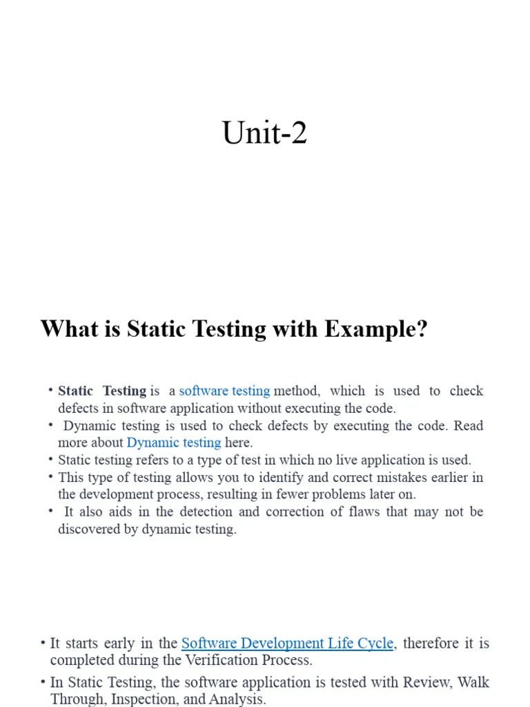 Static Testing | PDF | Software Testing | Software Bug