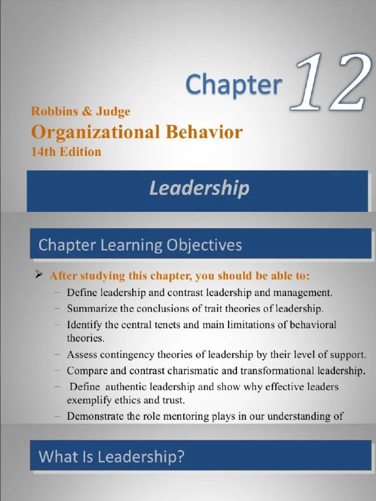 Robbins & Judge Orgn-Behavior2011 (14ed) Slide-Chp14 (Leadership) | PDF