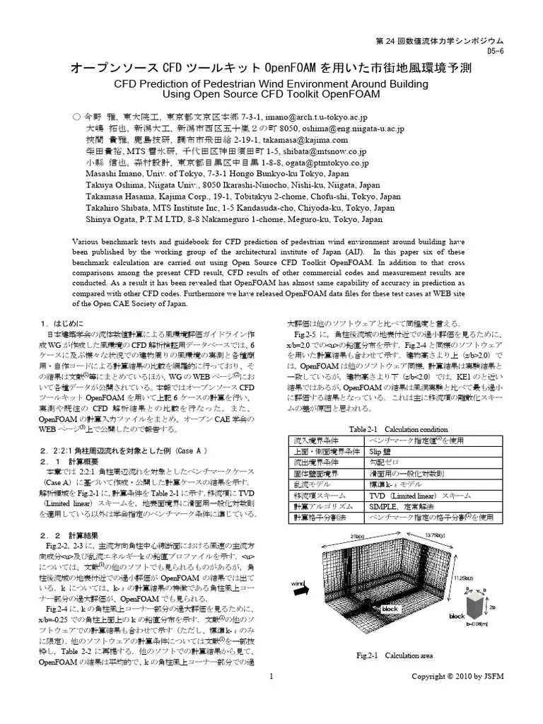 2) OpenFoam - CFD Prediction Of Pedestrian Wind Environment Around ...