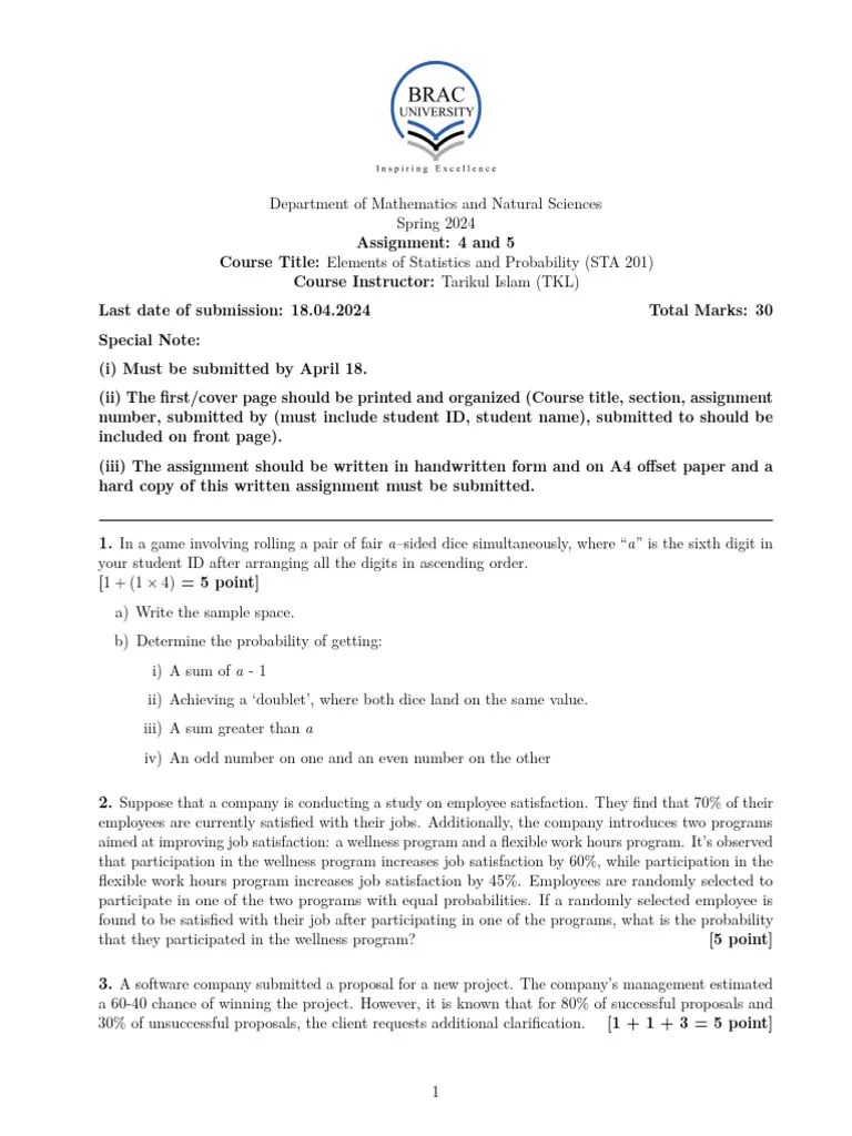 Assignment_4 | PDF | Probability Density Function | Probability Theory
