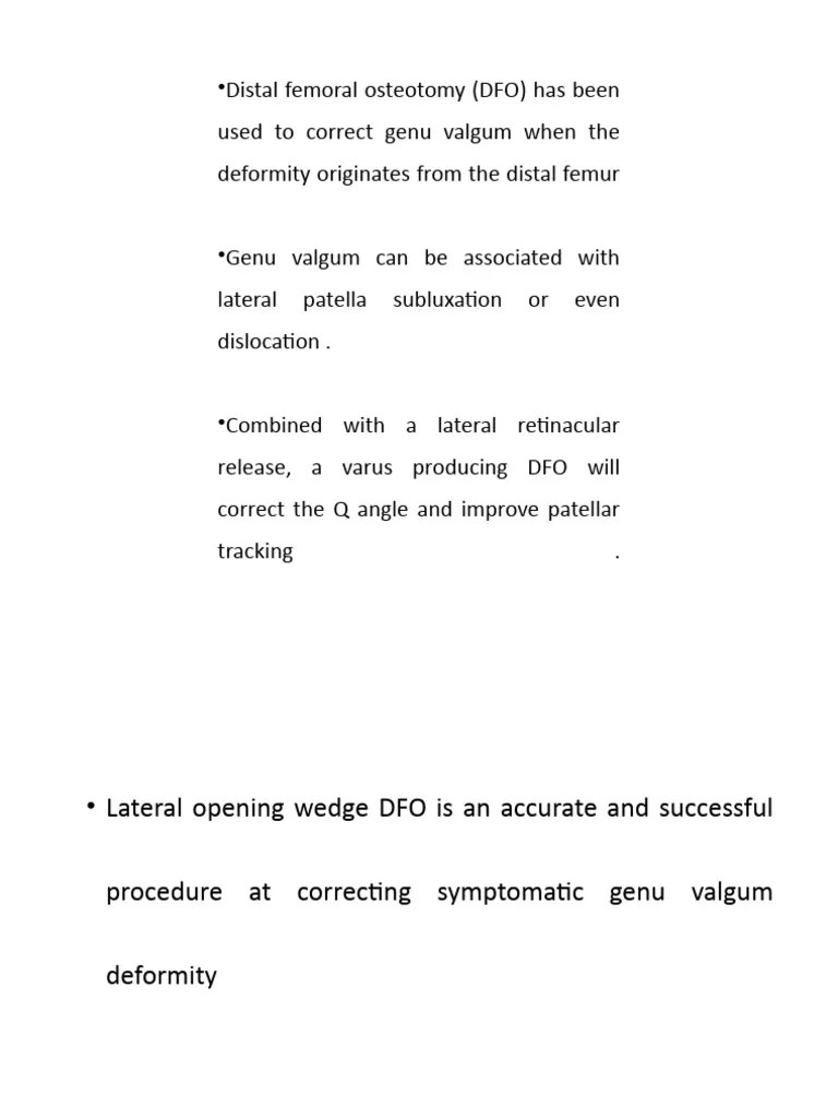 Distal Femoral Osteotomy | PDF | Knee | Surgery