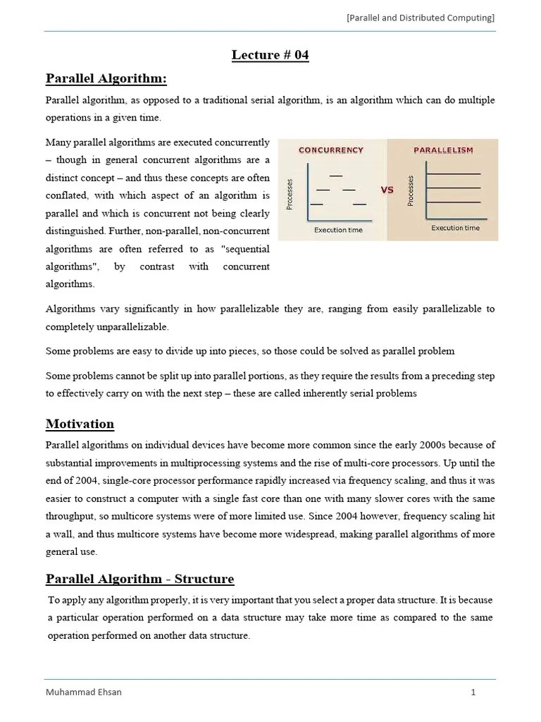 Lec # 04 - Parallel Algorithm | Download Free PDF | Process (Computing) | Parallel Computing
