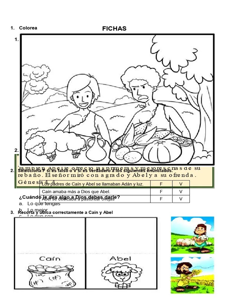 22-04-24 REL. FICHA CAIN Y ABEL | PDF
