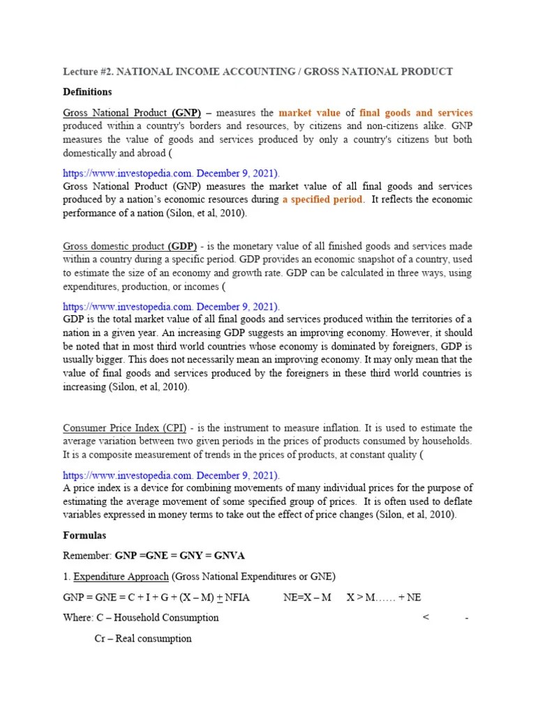 Lecture 2 | PDF | Gross Domestic Product | Economies