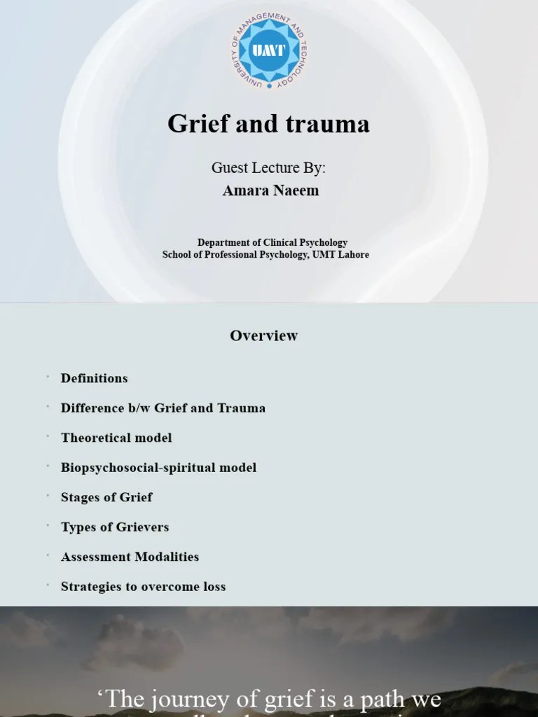 Grief And Trauma | PDF | Grief | Attachment Theory