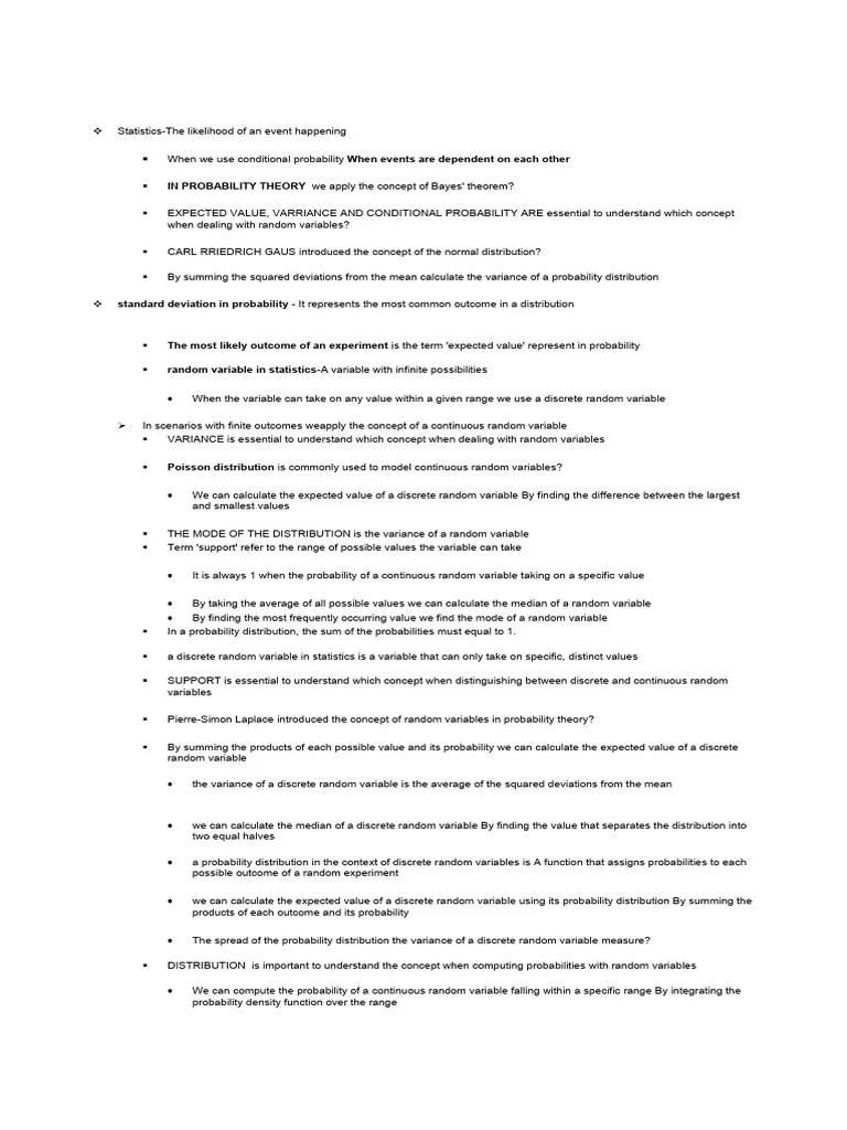 Reviewer-in-statistics | PDF | Probability Distribution | Random Variable