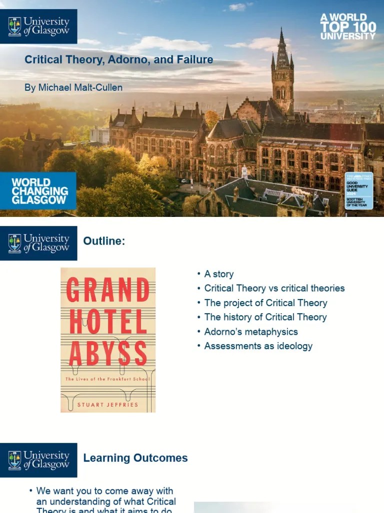 SLIDES - Critical Theory | PDF | Critical Theory | Frankfurt School