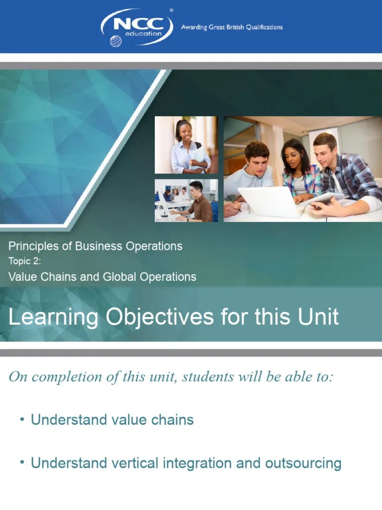 PBO - Lecture 02 - Value Chains And Global Operations | PDF | Supply Chain | Value Chain