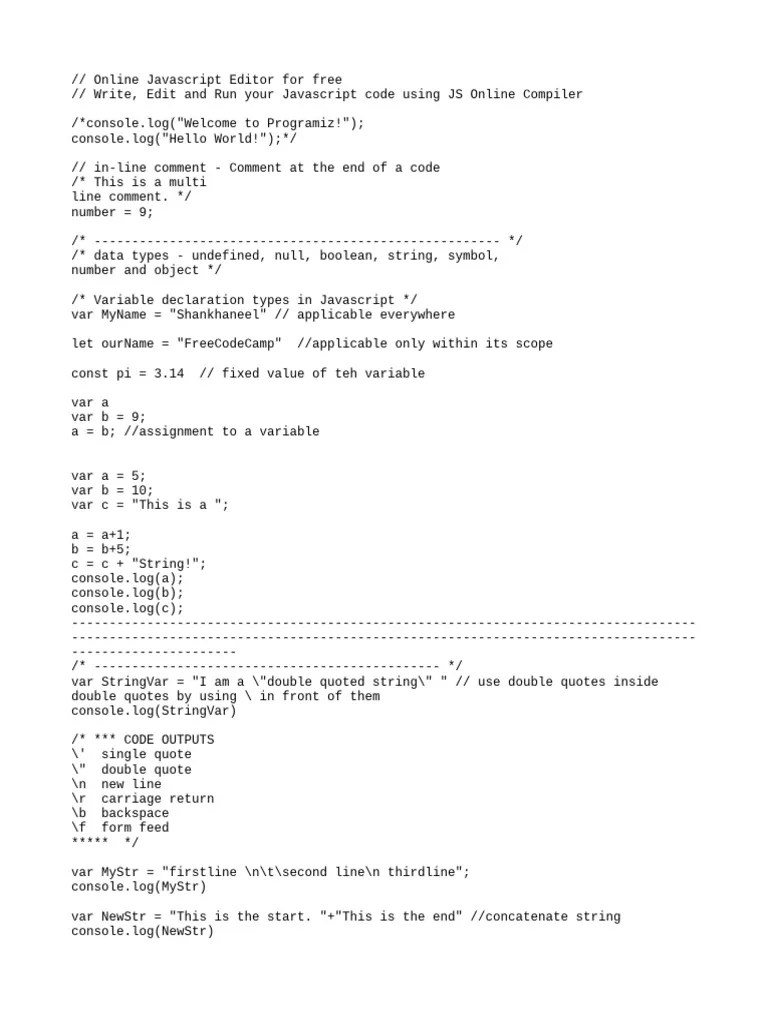 JavaScript Crash Course | PDF | Java Script | Par (Score)