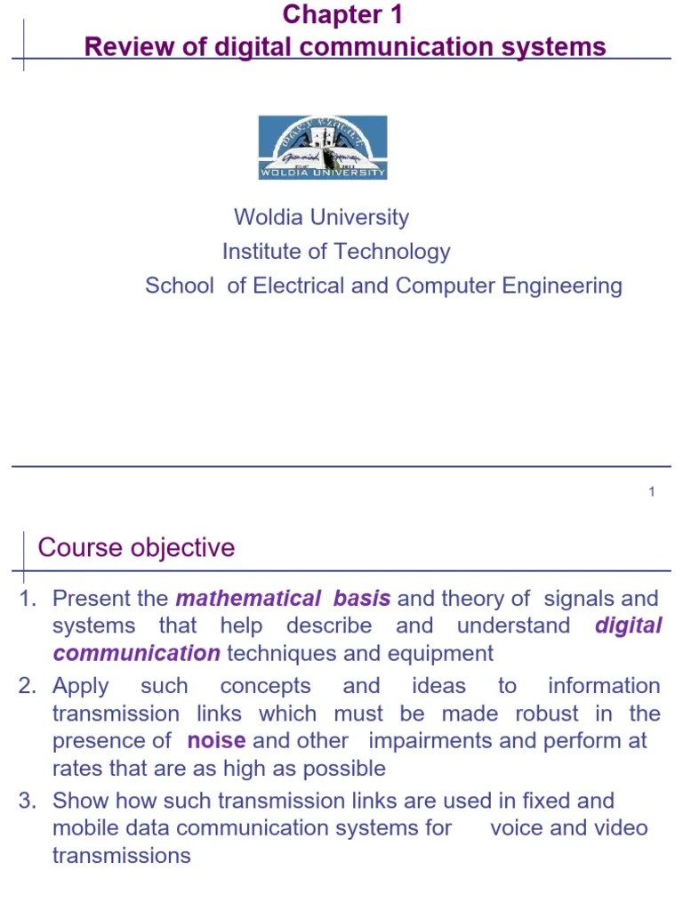 Communication Systems (Digital Communication) | PDF | Modulation ...