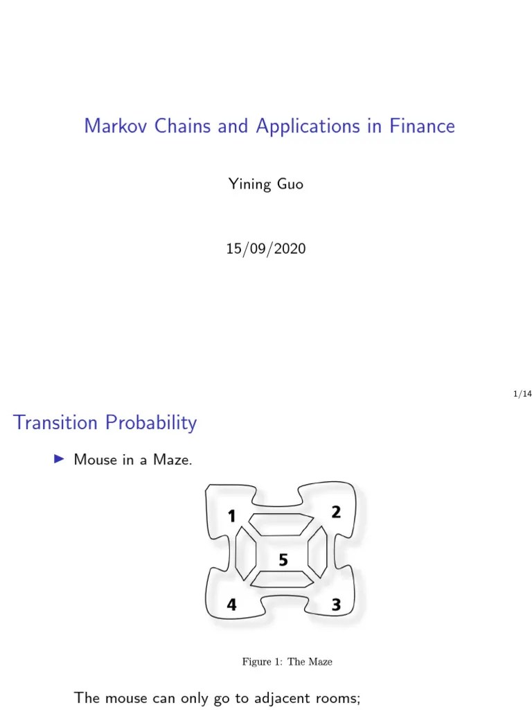 Markov Chain Applications In Finance | PDF | Markov Chain | Machine ...