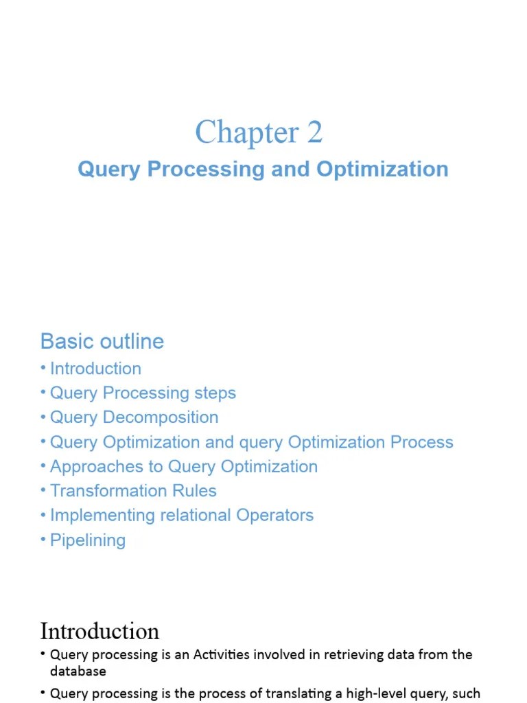 Database Query Optimization Guide | PDF | Databases | Parsing