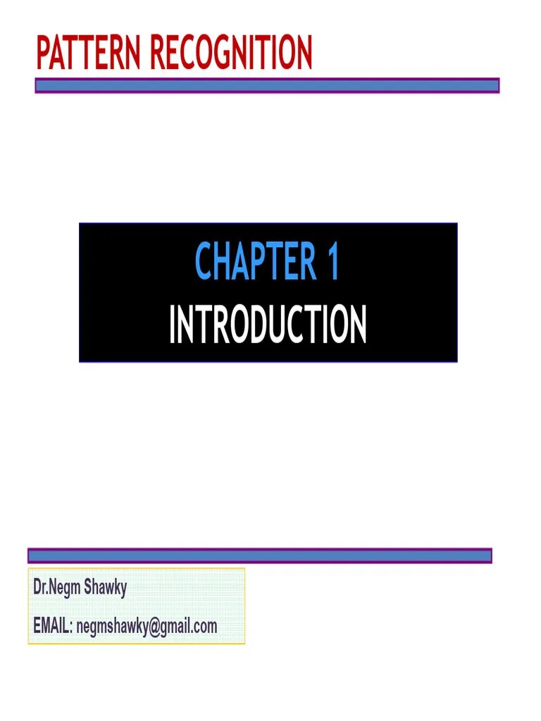 Introduction To Pattern Recognition | PDF | Pattern Recognition | Machine Learning