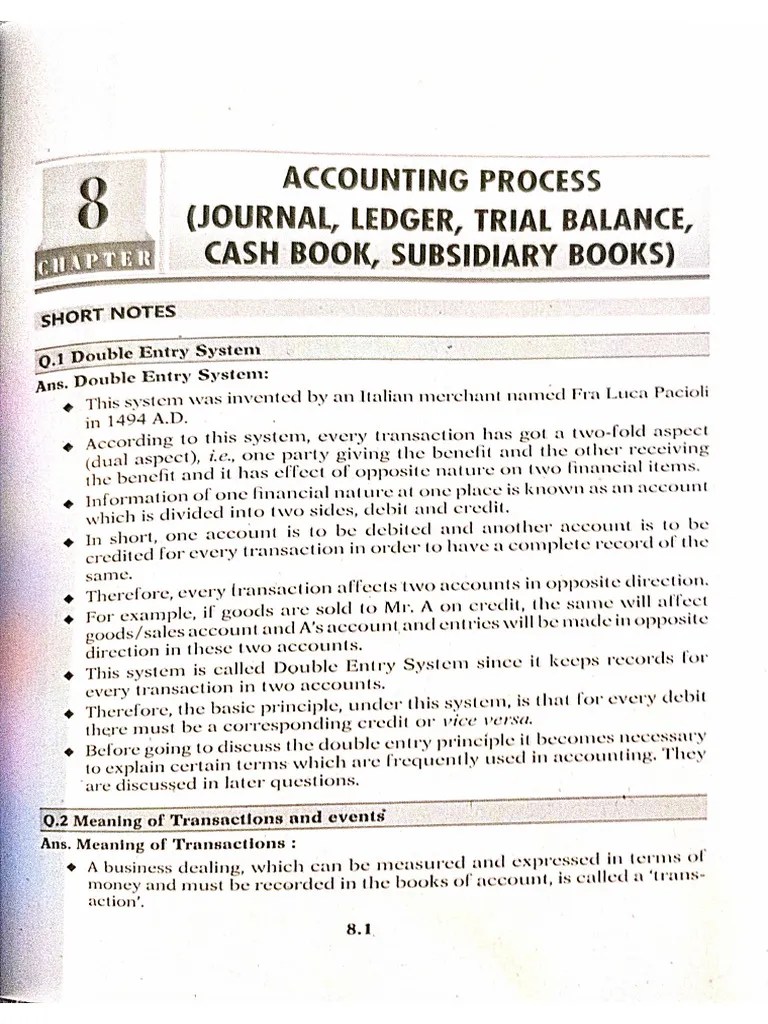 Accounting Process (Journal, Ledger, Trial Balance, Cash Book ...