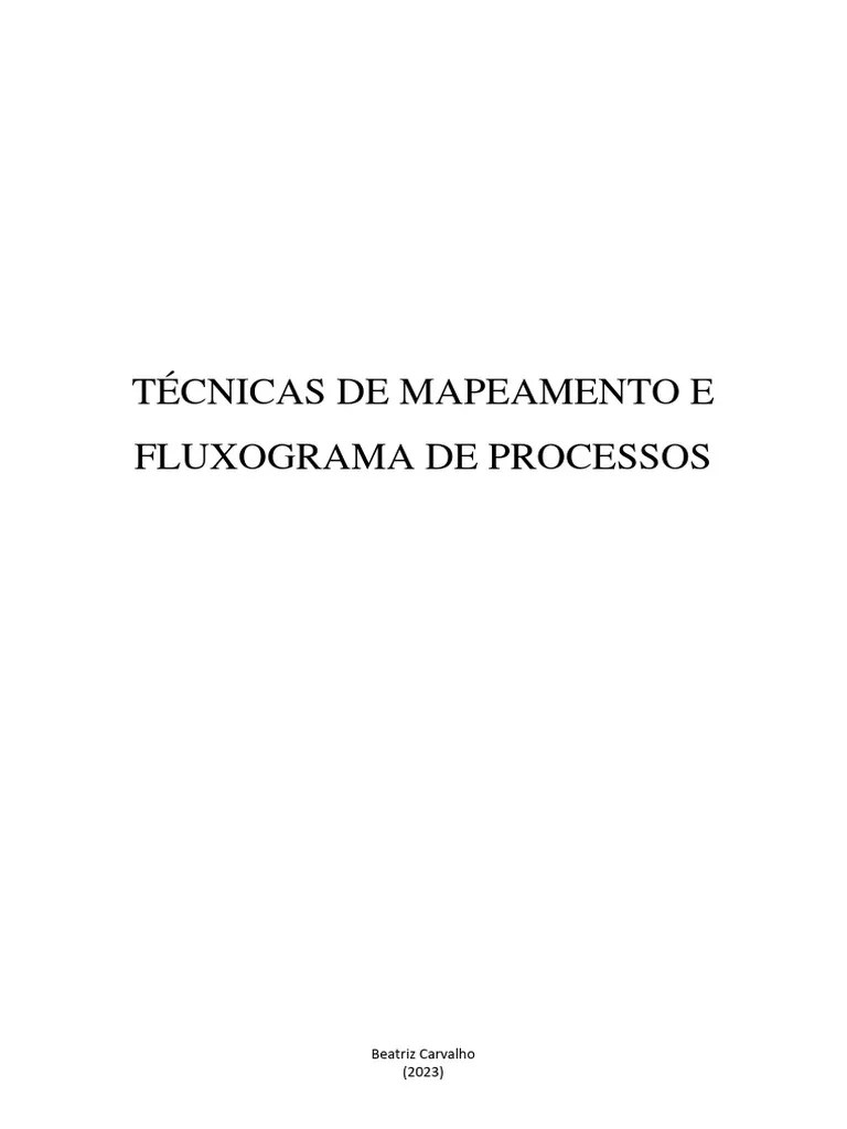Apostila - Técnicas De Mapeamento E Fluxograma De Processos | Download ...