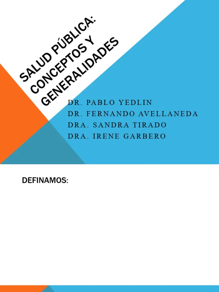 Salud Publica Conceptos Y Generalidades Descargar Gratis Pdf