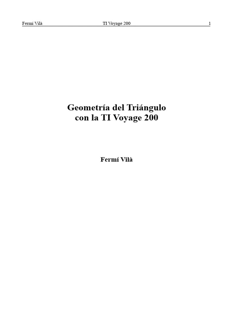 Geometría Del Triángulo | PDF | Triángulo | Geometría Elemental