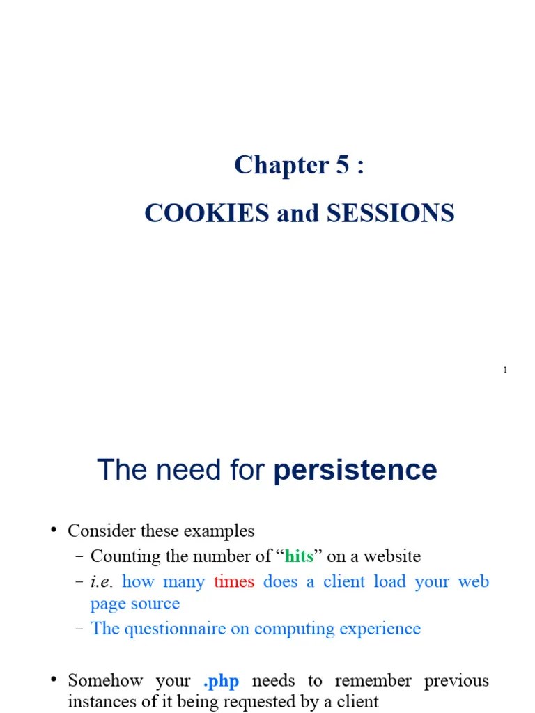 Advanced IP-Chapter-5 - Lect-11-PHP Cookies & Sessions | PDF | Http ...