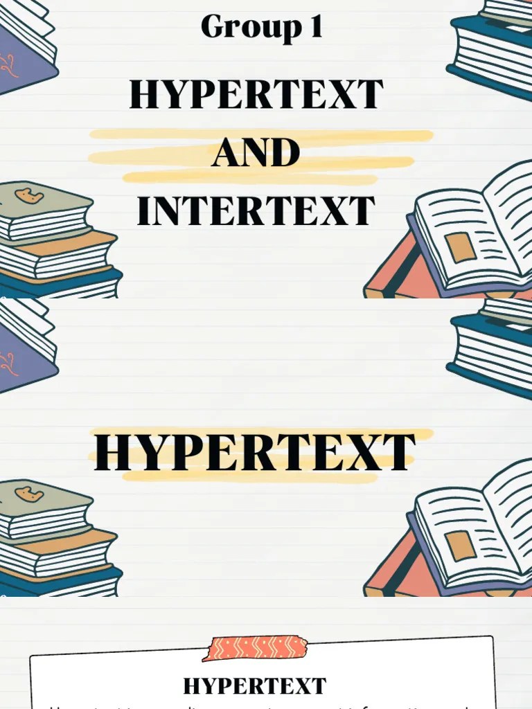HYPERTEXT And INTERTEXT | PDF | World Wide Web | Internet & Web