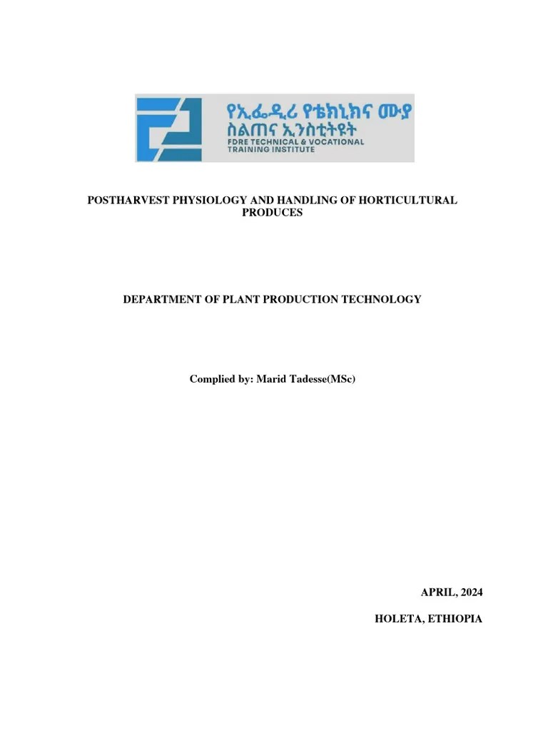 Post Harvest Physiology And Handling Of Horticultural Crops | PDF ...