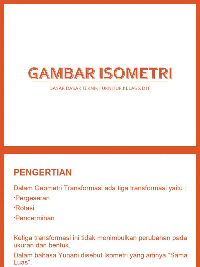 Materi Gambar Teknik Kelas X - Gambar Isometri | PDF