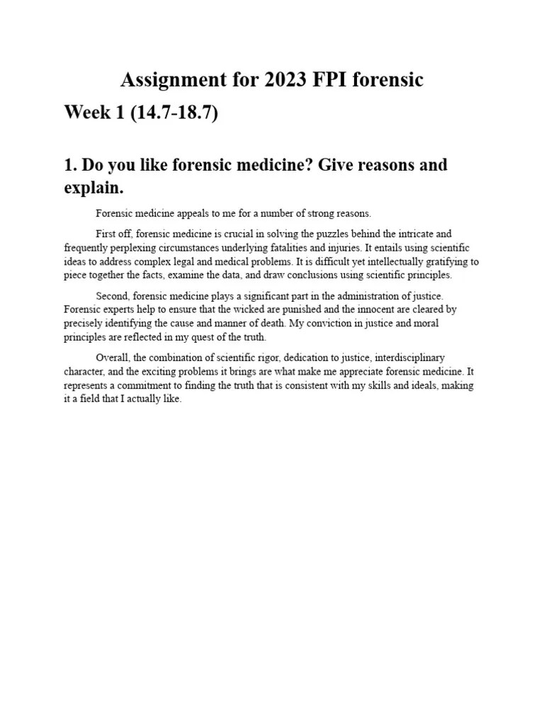 Forensic Week 1 (AutoRecovered) | Download Free PDF | Witness | Evidence (Law)