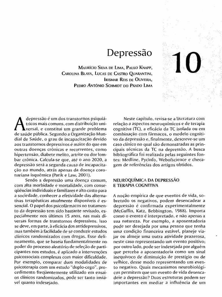 KNAPP-Terapia-Cognitivo-Comportamental-na-pratica-psiquiatrica-capitulo-10-disciplina-2 | PDF