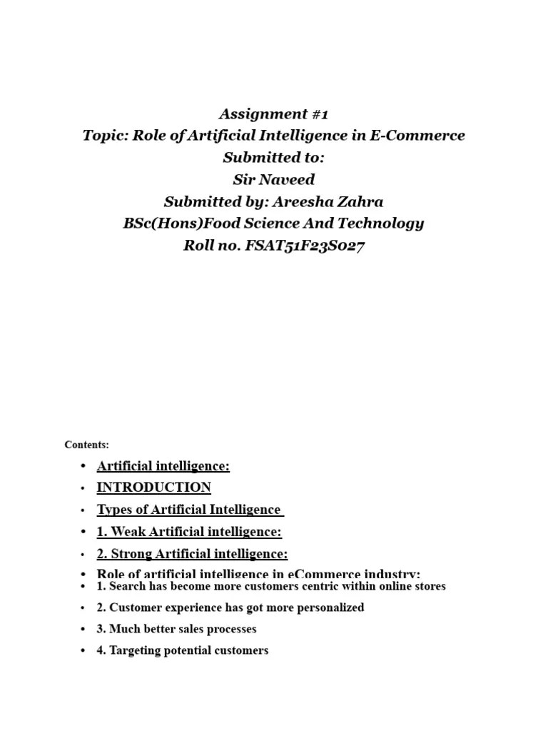Artificial Intelligence Assignment | PDF | Artificial Intelligence ...