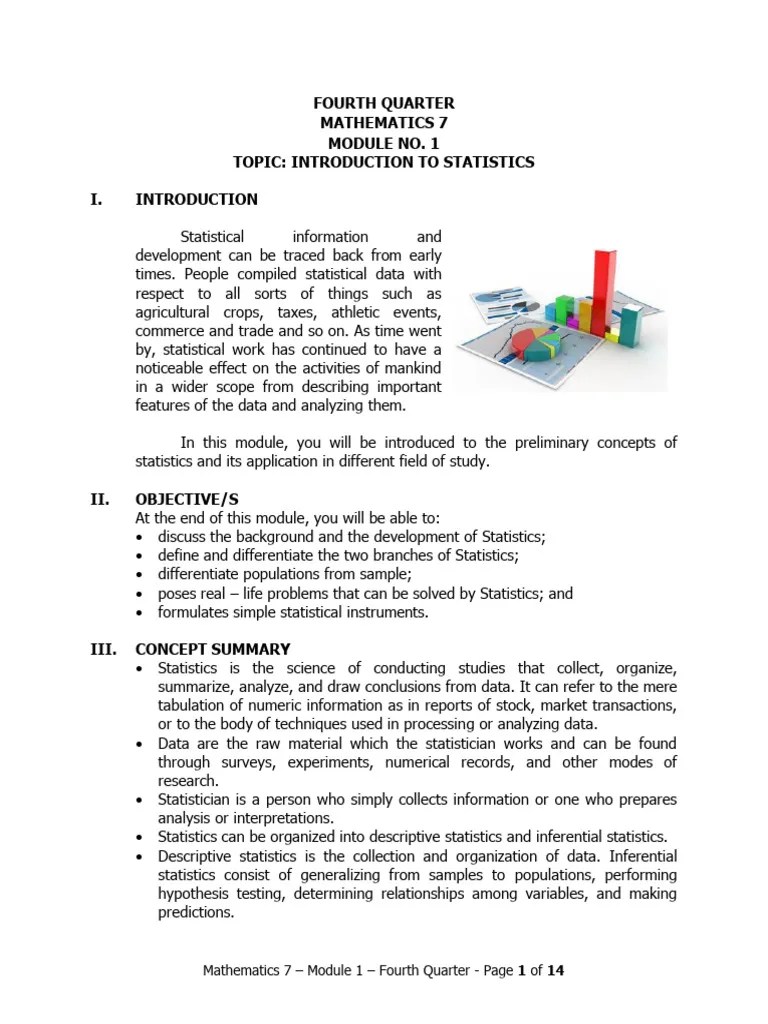 1 Introduction To Statistics | PDF | Statistics | Level Of Measurement