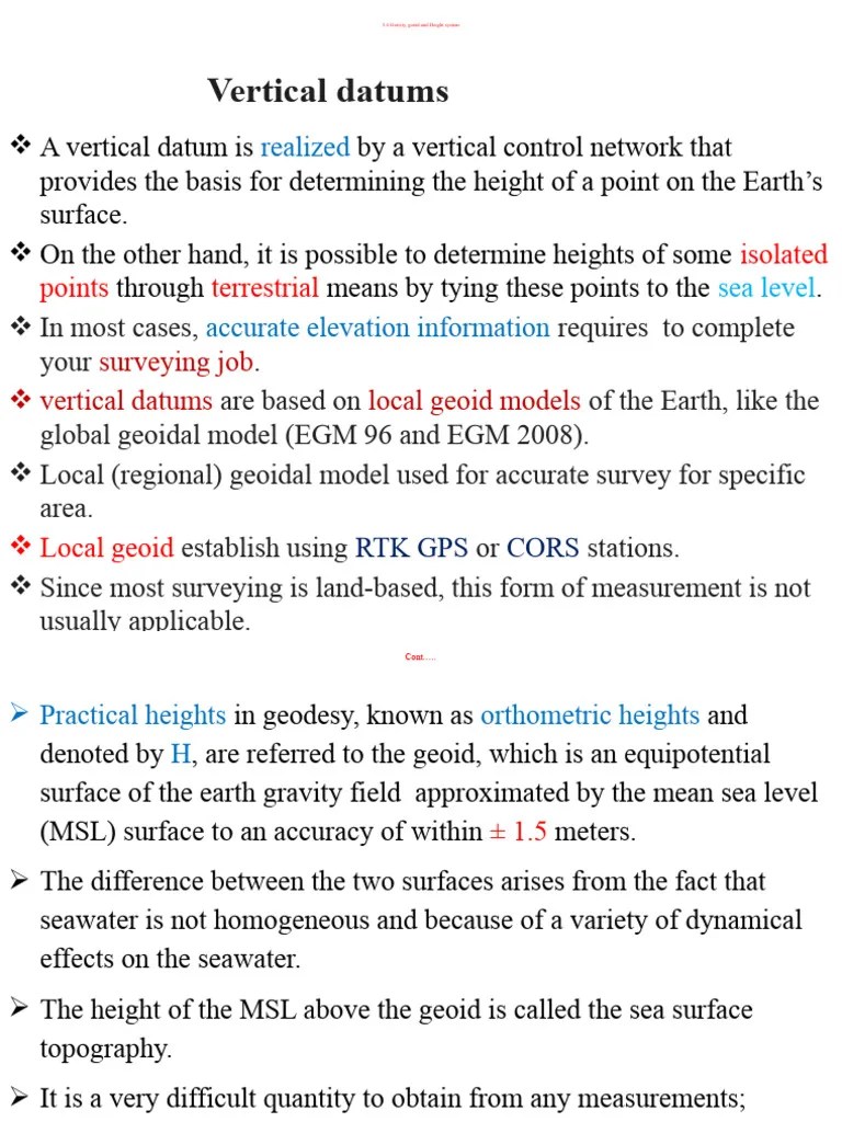 Geodesy Chapter 3-2 | PDF | Geodesy | Height