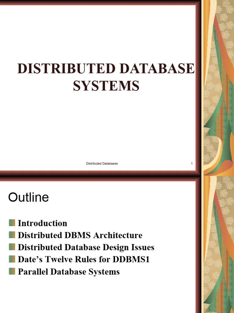 Topic 7 - Distributed Database Systems | PDF | Databases | Replication (Computing)