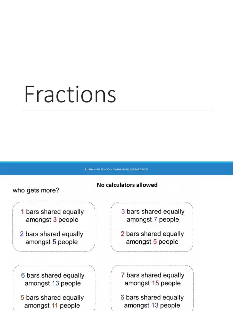 Fractions PDF | PDF | Decimal | Mathematics