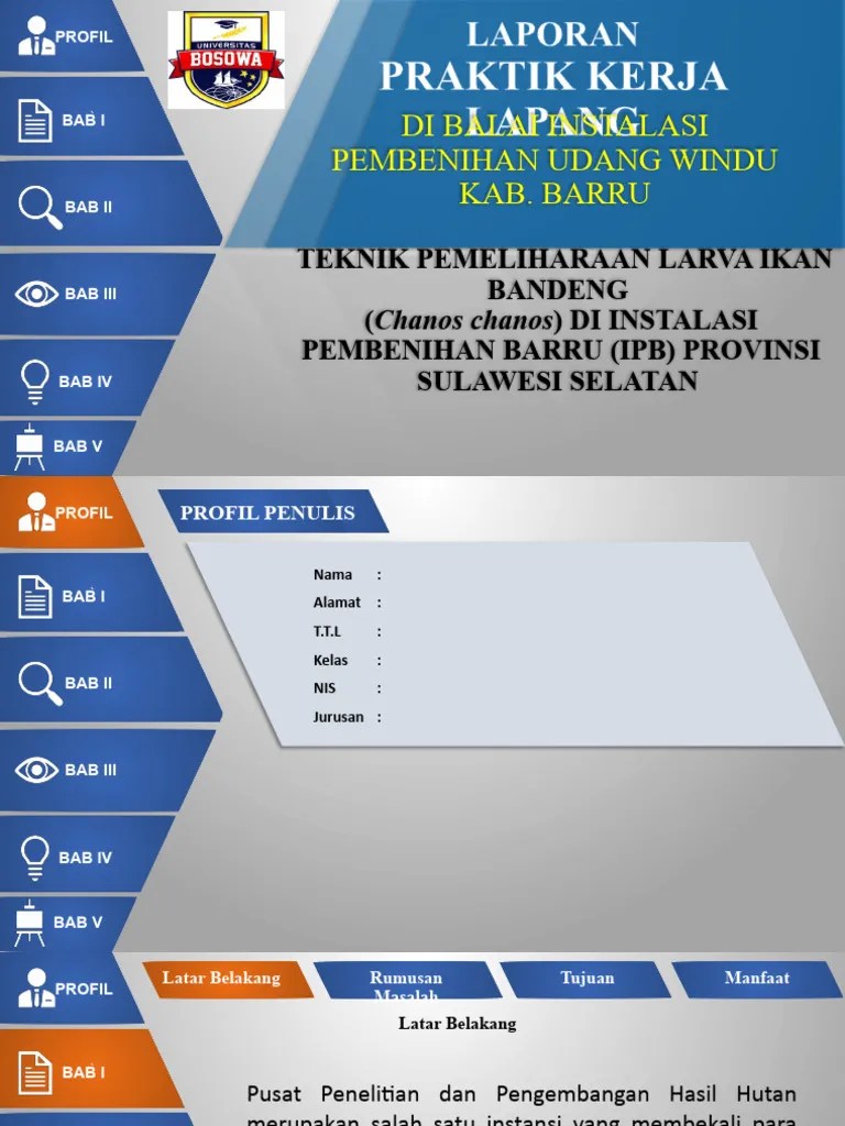 Contoh Slide Presentasi Sidang PKL | PDF