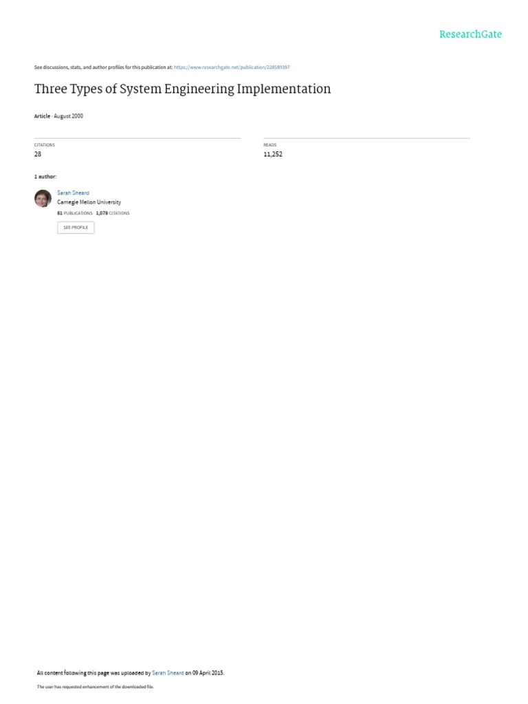Three_Types_of_System_Engineering_Implementation | PDF | Systems ...