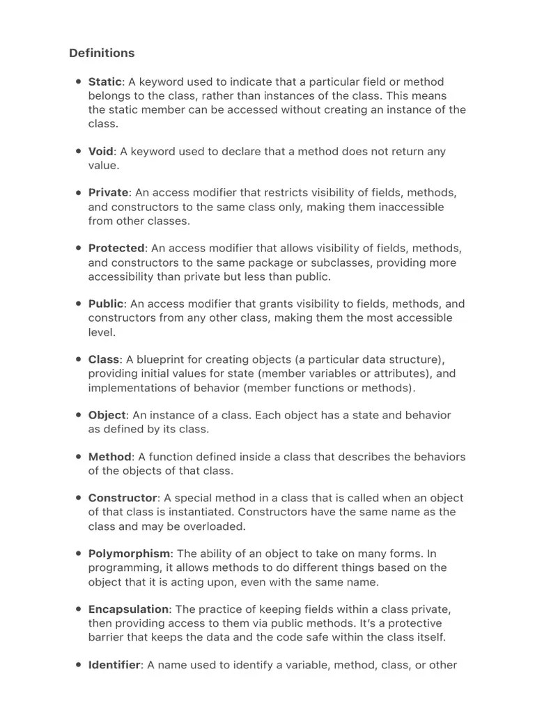 Oop Notes | Download Free PDF | Method (Computer Programming) | Class ...